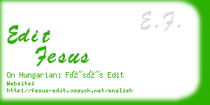 edit fesus business card
